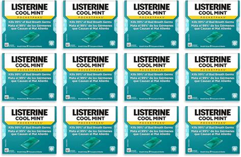 Listerine Cool Mint Pocketpaks Breath Strips Oral Dissolving Breath