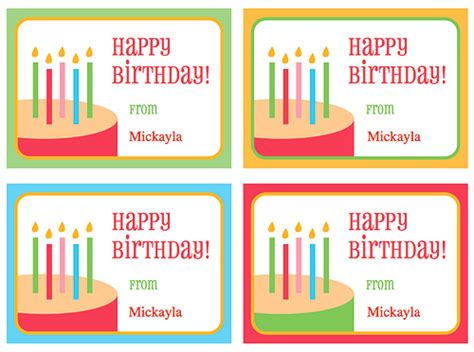 Free Birthday Gift Tags - 24/7 Moms