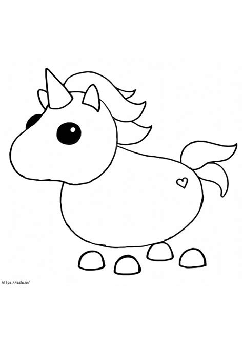 Unicorn Adopt Me Coloring Page