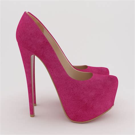 Christian Louboutin Daffodile Suede Fuchsia 3d Model 39 Max Free3d