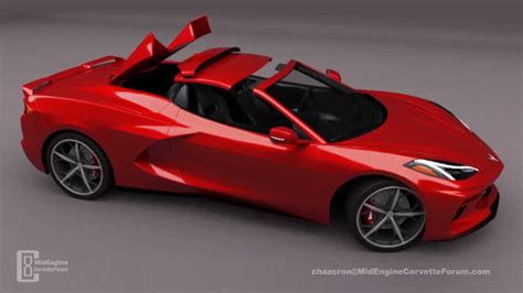 Mid-Engined Corvette Convertible Rendered With Folding Roof [UPDATE]