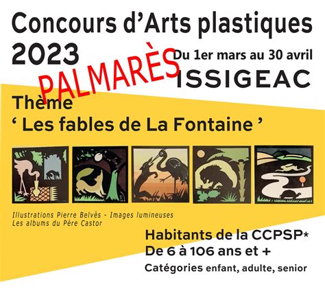 Palmarès du Concours d Arts plastiques Les Couleurs de Pierre Belves