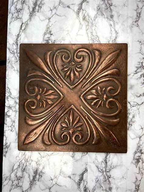 Copper Backsplash Tile Etsy Copper Tile Backsplash Copper Backsplash Copper Tiles