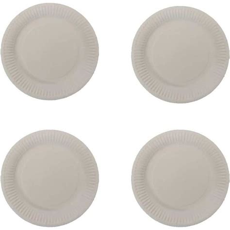 Assiettes En Papier Jetables Blanc Rondes Assiettes De F Te Pour Enfant