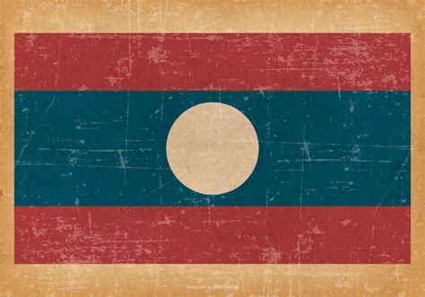 Old Grunge Flag Of Laos 151277 Vector Art At Vecteezy