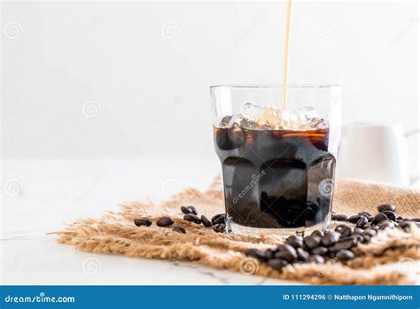 Iced Coffee With Milk Stock Photo Image Of Poured Cool 111294296