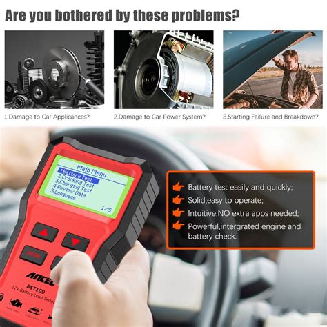 ANCEL BST100 Professional 12V Battery Tester 100-2000CCA Battery ...