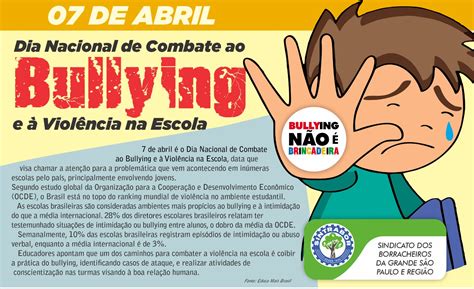 7 De Abril Dia Nacional De Combate Ao Bullying E à Violência Nas