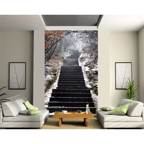 Sticker Mural G Ant Trompe L Oeil Escalier Parement Mural Trompe L