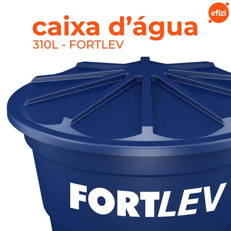 Caixa DÁgua Polietileno 310l Azul Fortlev Efizi