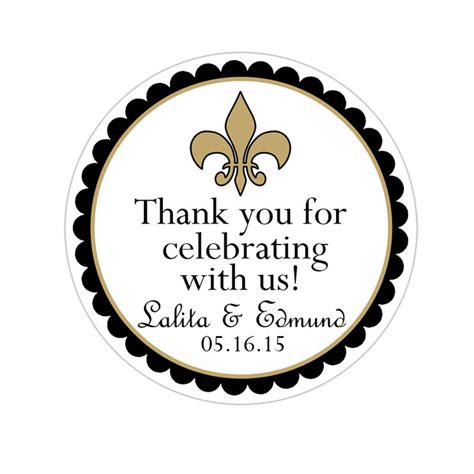 Wedding Favor Stickers Thank You Wedding Stickers Etsy