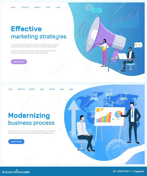 Modernizing Business and Marketing Strategies Stock Vector