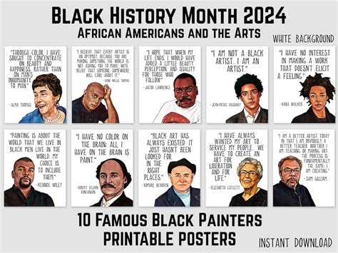 Black History Month 2024 Posters, 10 Famous Black Painters, Theme ...