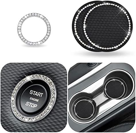 Amazon Auceli Pack Bling Car Cup Coasters Inch Anti Slip