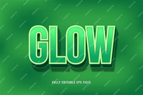 Premium Vector Glow 3d Editable Text Effect