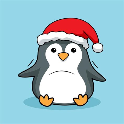 penguin cartoon cute merry christmas 4261645 Vector Art at Vecteezy