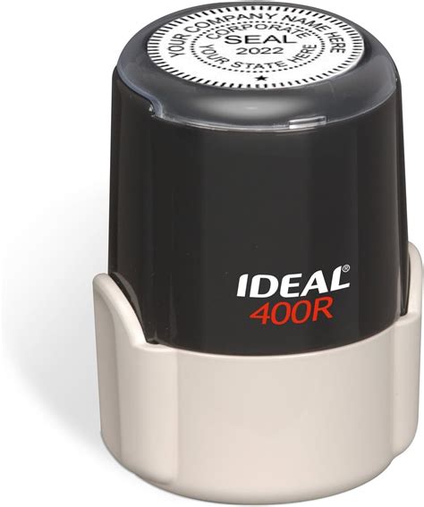 Corporate Seal Stamp Ideal 400r Round 1 58 Impression