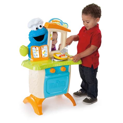 New Sesame Street Come 'N Play Cookie Monster & Elmo Kitchen Cafe Play Set | eBay