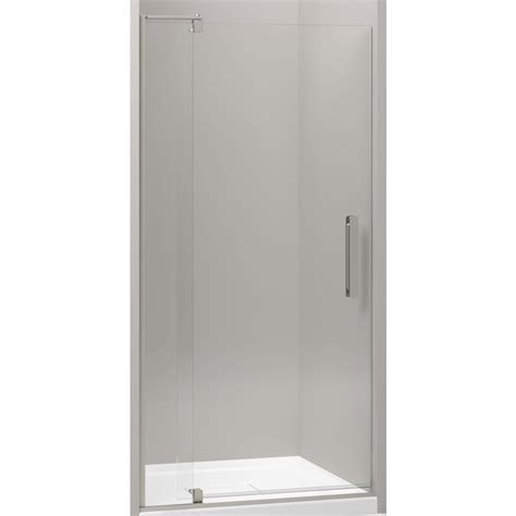 Kohler Revel 74 In H X 35 125 In To 40 In W Frameless Pivot Anodized