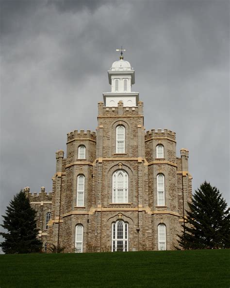 Logan Utah Temple in a Storm