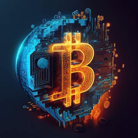 Premium Ai Image Abstract Glowing Bitcoin In Cyberpunk Style By