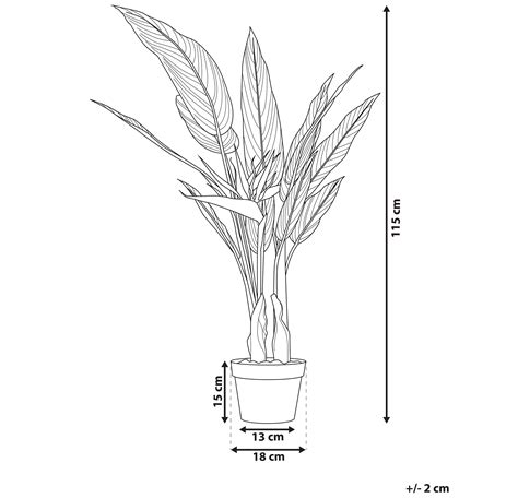 Plante Artificielle Oiseau De Paradis 115 Cm Avec Pot STRELITZIA TREE