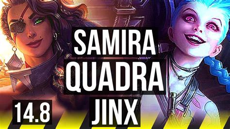 Samira And Thresh Vs Jinx And Seraphine Adc 71 Winrate Quadra