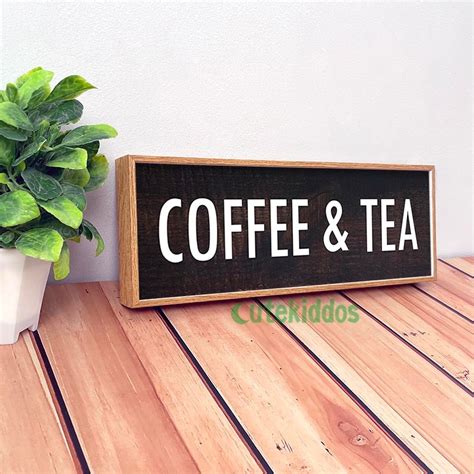 hiasan dinding wall decor rustic writing coffee tea wall hanging