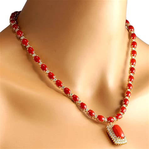 Red Coral Sterling Silver Necklace Atelier Yuwaciaojp