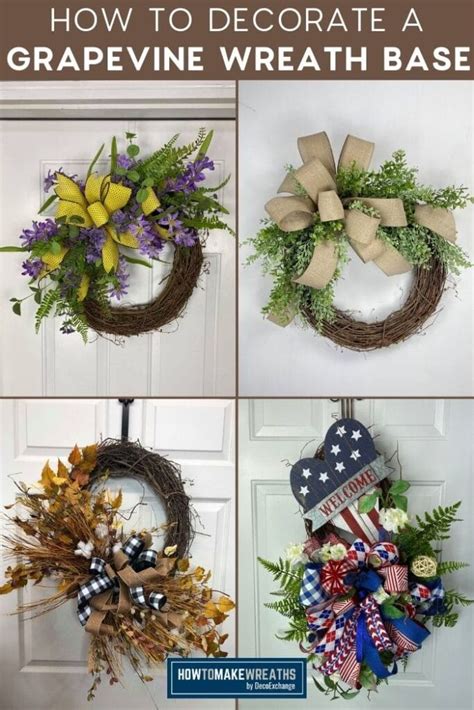 How To Decorate A Grapevine Wreath Base - How to Make Wreaths - Wreath ...