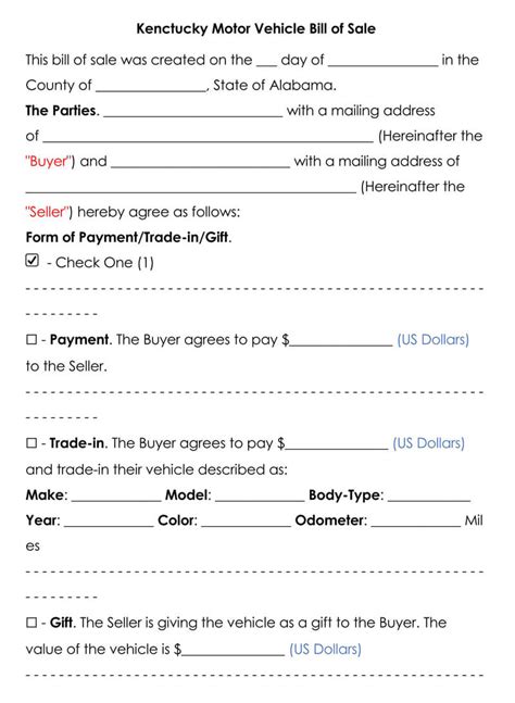 Free Motor Vehicle Dmv Bill Of Sale Form Word Pdf Eforms Download A Free Vehicle Bill Of Sale