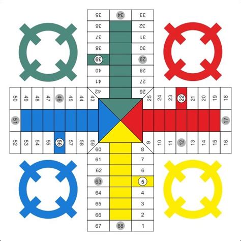 PARCHIS CON FICHAS Y 4 DADOS PERSONALIZABLE 35x35cm 70x70cm Y 150x150cm