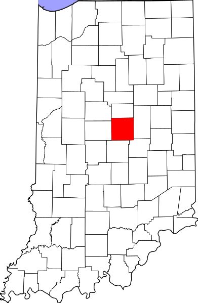 Image: Map of Indiana highlighting Hamilton County