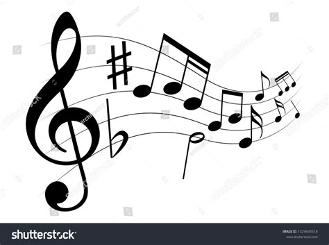 Musical Melody Symbol Music Notes Backdrop Stock Vector (Royalty Free ...