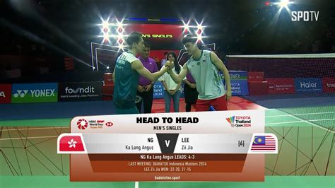 BWF MS FinalsNG Ka Long Angus Vs LEE Zii Jia H L TOYOTA THAILAND