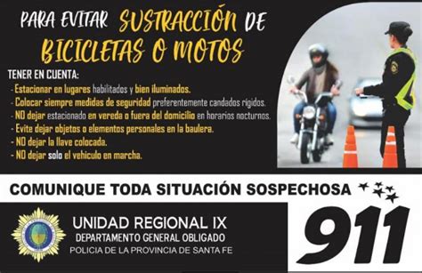 Recomendaciones de la policía para evitar el robo de motos