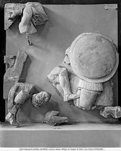 Metope of the Temple of Zeus, in the Museum at Olympia