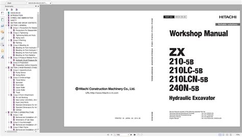 Hitachi Zaxis Zx Lc B Shop Manual Auto Repair Manual Forum