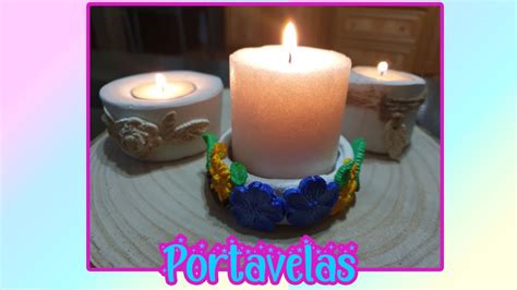 Como Hacer Portavelas En Porcelana Fria Y Yeso O Cemento Colaboracion