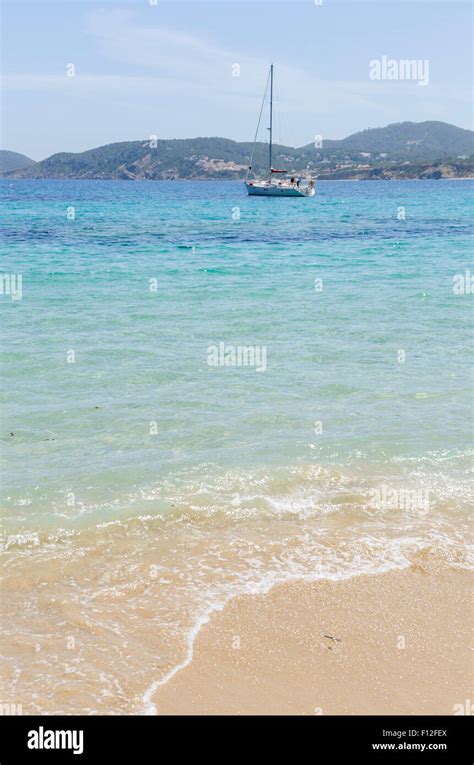 Cala San Vicente Beach Ibiza Spain Stock Photo Alamy