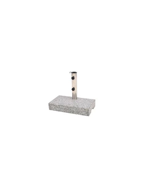 Pied Parasol Rectangulaire Granit 25 Kg Socle Parasol Solide Granite