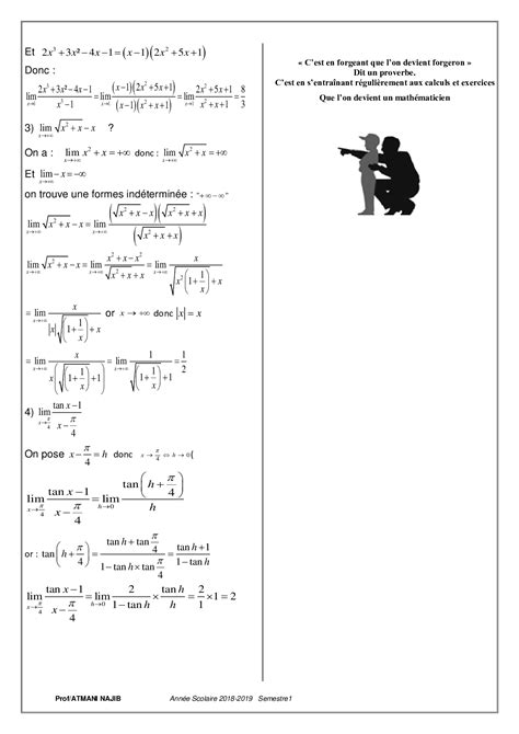 Limites Dune Fonction Corrigé Série Dexercices 1 Alloschool