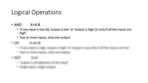 SOLUTION: Logical operations - Studypool