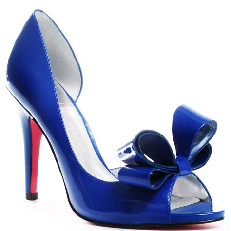 Wedding Wear Blue High Heel Shoes For Women