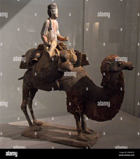 Chinese Figurine Of A Bactrian Camel With Rider Sui Dynasty