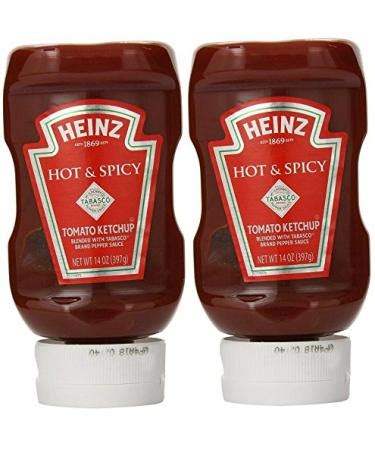 Heinz Hot Spicy Tomato Ketchup With Tabasco 2 Pack 14 Oz Bottles