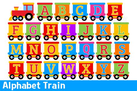 Alphabet Train Clipart Graphic by magreenhouse · Creative Fabrica