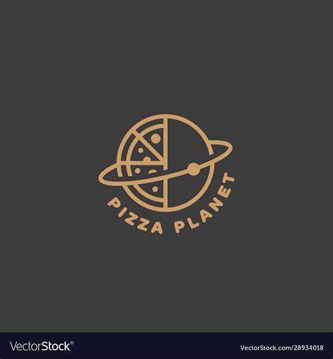 Pizza Planet Logo Royalty Free Vector Image VectorStock