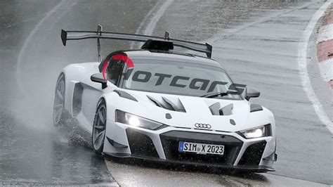 Spied Audi R8 GT3 By Scherer Ripping Around The Ring In The Rain