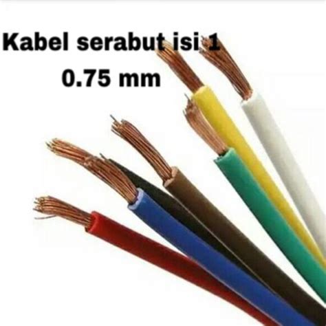 Jual Kabel Listrik Serabut 0 75 Mm 18 AWG NYAF 1 X 0 75 Mm Per Meter